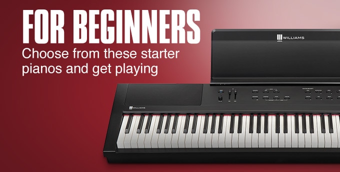 For Beginners. Choose from these starter pianos and get playing