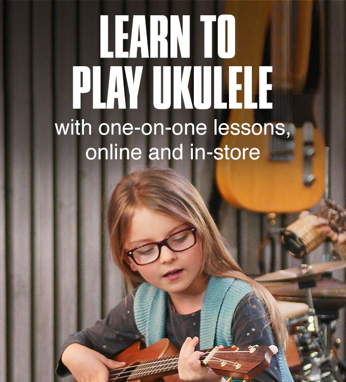 Learn to play ukulele one on one online or in-store
