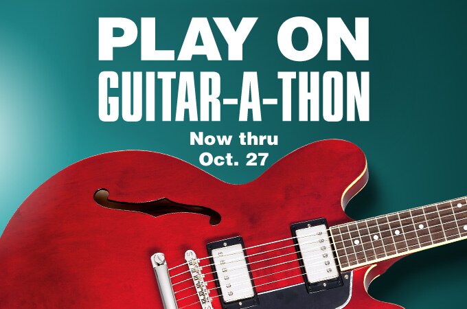 Play On. Guitar-a-thon. Now thru October 27
