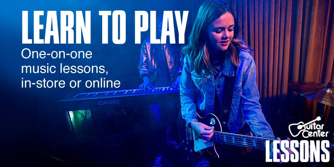 Learn to play. One-on-one lessons online and in-store