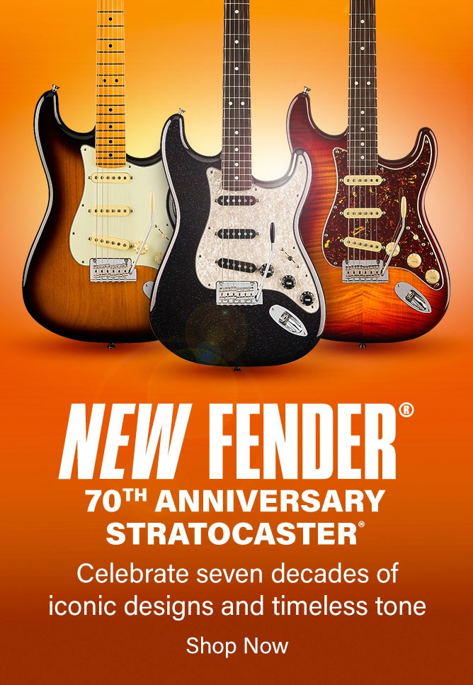 New Fender 70th anniversary stratocaster. Celebrate seven decades of iconic designs and timeless tone. Shop Now.