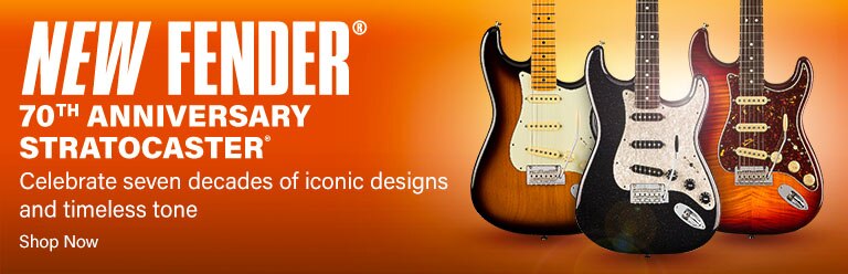 New Fender 70th anniversary stratocaster. Celebrate seven decades of iconic designs and timeless tone. Shop Now.