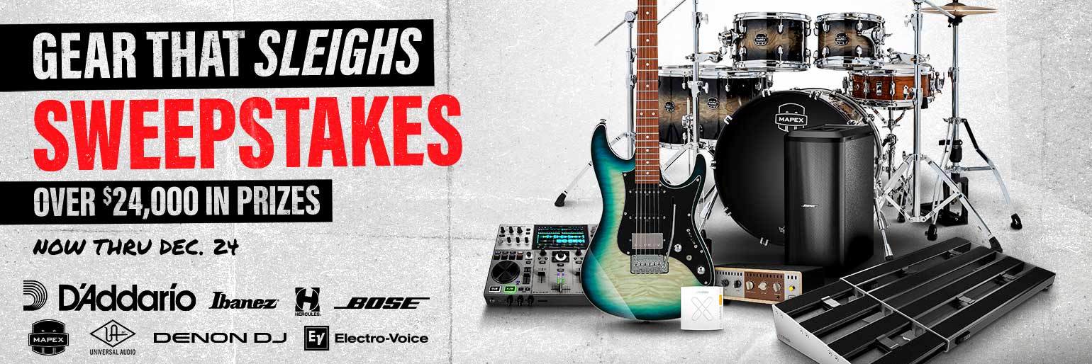 Gear that sleighs sweepstakes. Over 24 thousand dollars in prizes. Now through December 24.