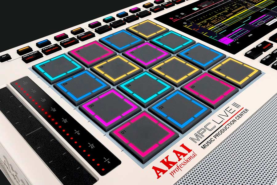 Akai Professional MPC Live III Retro Edition detail.