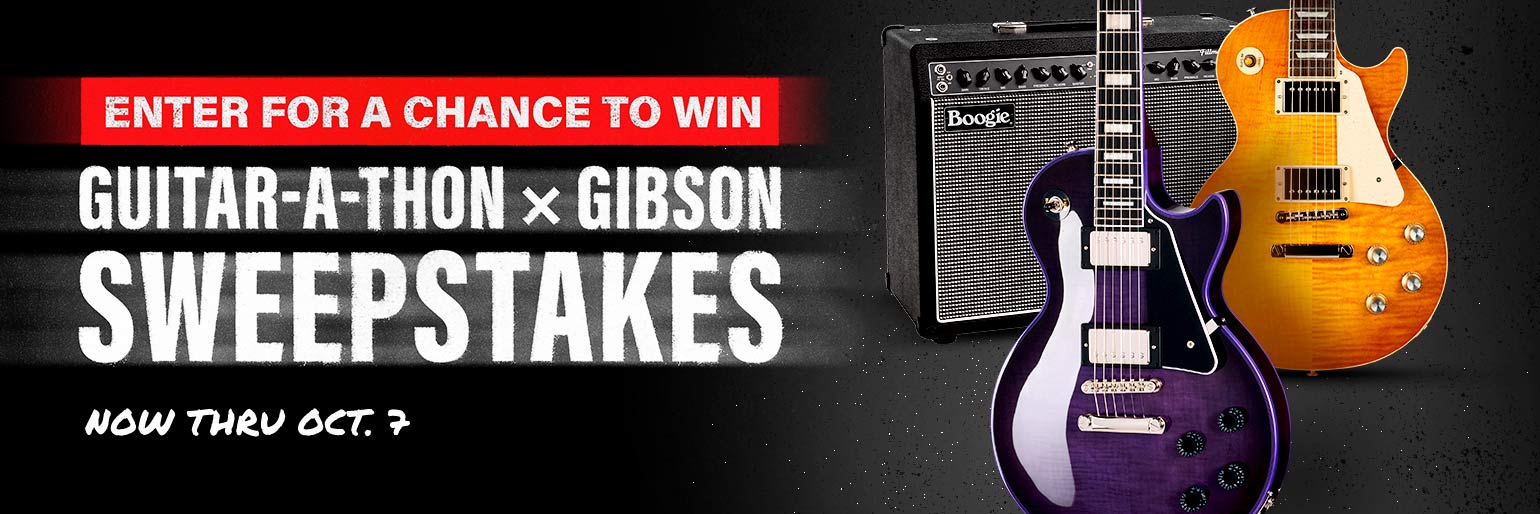 Enter for a chance to win Guitar-A-Thon Gibson sweepstakes. Now thru October 7.