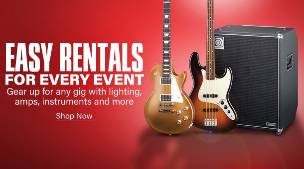 Easy rentals for every event. Gear up for any gig with lighting amps, instruments and more