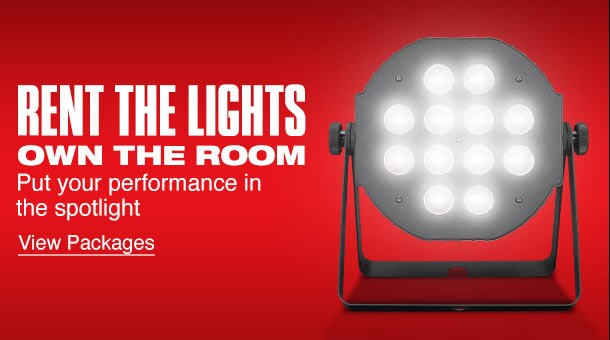 Rent the lights own the room. Put your performance in the spotlight